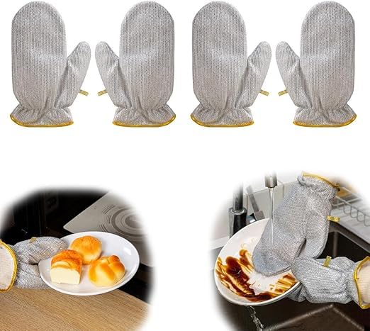 قفازات غسل الأطباق السلكية